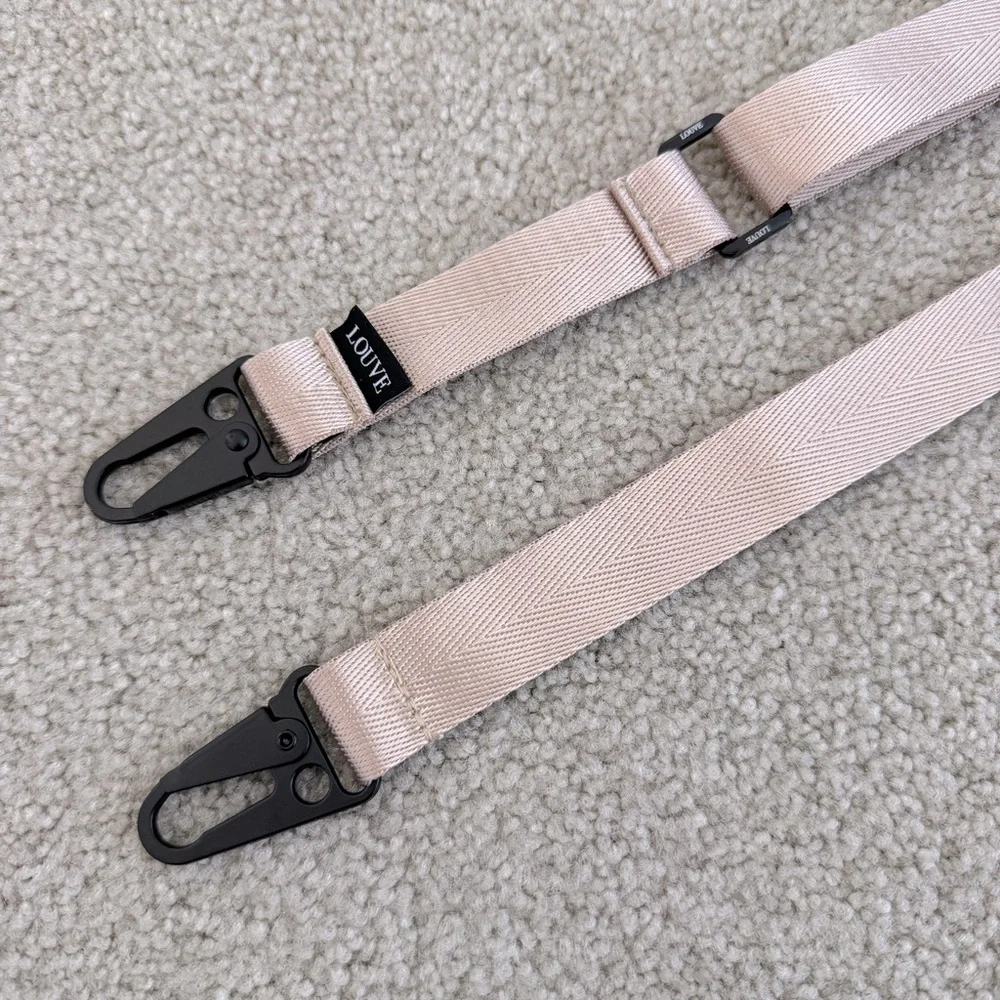 LOUVE COLLECTION Latte Love Nude Crossbody Phone Lanyard